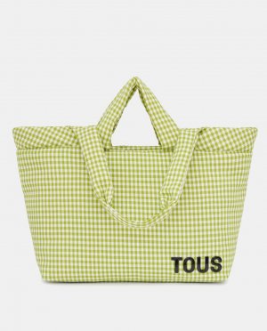 Большая зеленая сумка-шоппер с магнитной кнопкой Carol Vichy , зеленый Tous
