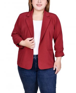 Вязаная оттоманская куртка больших размеров с рукавами 3/4 NY Collection, красный Collection