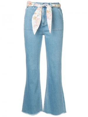 Укороченные джинсы Bowie Zimmermann. Цвет: синий
