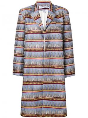 Пальто средней длины Vaquera. Цвет: синий