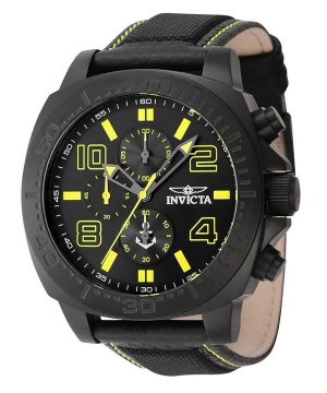 Invicta Ocean Voyage Хронограф Нейлоновый ремешок Кварцевые мужские часы с черным циферблатом INV46287