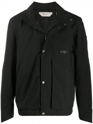 Куртка с потайной молнией Z Zegna. Цвет: черный