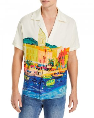Рубашка Camp с короткими рукавами графическим принтом Monet