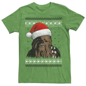 Мужская шапка Санта-Клауса Chewie, уродливый рождественский свитер, футболка с рисунком Star Wars