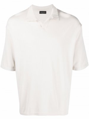 Рубашка поло с короткими рукавами Roberto Collina. Цвет: бежевый