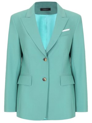 Пиджак однотонный VASSA&CO. Цвет: зеленый