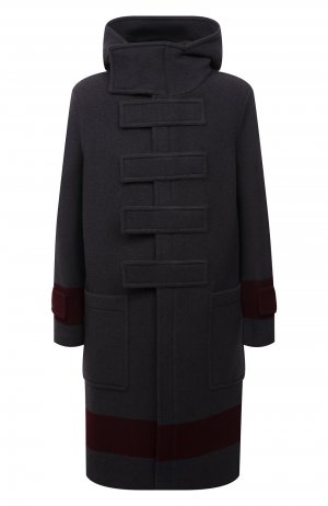 Шерстяное пальто Burberry. Цвет: серый