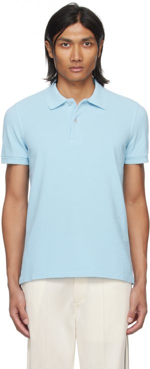 Синяя теннисная футболка-поло , цвет Pale sky Tom Ford