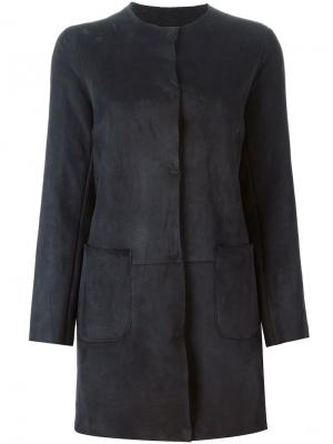 Пальто с передними карманами Salvatore Santoro. Цвет: синий