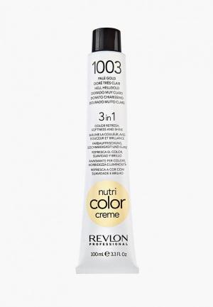 Маска для волос Revlon Professional NUTRI COLOR CREME тонирования 1003 очень светлый золотой 100 мл. Цвет: золотой