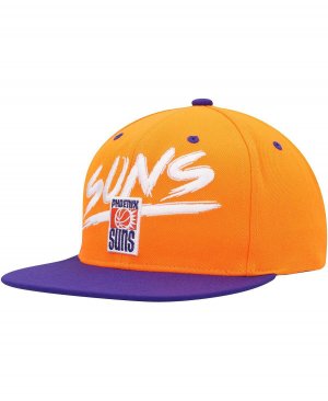 Мужская оранжево-фиолетовая шляпа Snapback Phoenix Suns Hardwood Classics Soul Transcript Mitchell & Ness