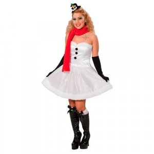 Костюм (платье) снеговика женский (4617) 42 RUBIE'S. Цвет: белый