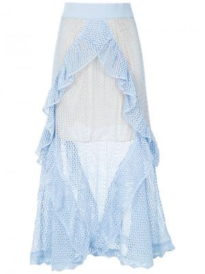Knitted maxi skirt Cecilia Prado. Цвет: синий
