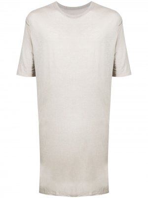 Длинная футболка с короткими рукавами Boris Bidjan Saberi. Цвет: серый
