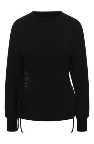 Хлопковый пуловер Yohji Yamamoto. Цвет: черный