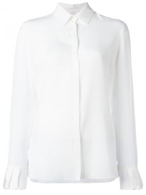 Прозрачная рубашка с драпировкой Capucci. Цвет: белый