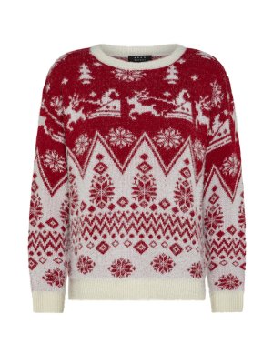 Collection рождественский свитер с круглым вырезом, красный Koan. Цвет: красный