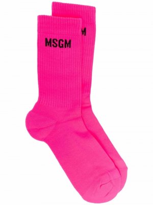 Носки с логотипом MSGM. Цвет: розовый