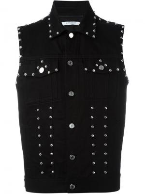 Джинсовый жилет с заклепками Givenchy. Цвет: чёрный