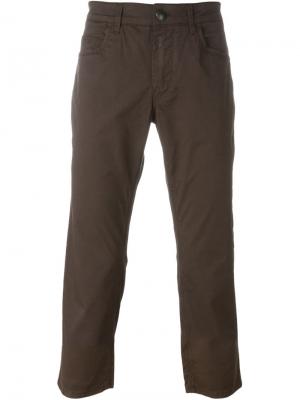 Классические брюки-чинос Fay. Цвет: коричневый