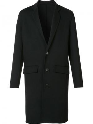 Однобортное пальто Harmony Paris. Цвет: чёрный