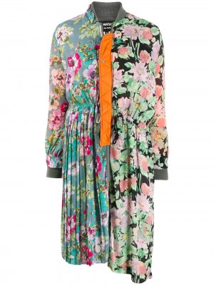 Пальто с цветочным принтом Junya Watanabe. Цвет: черный