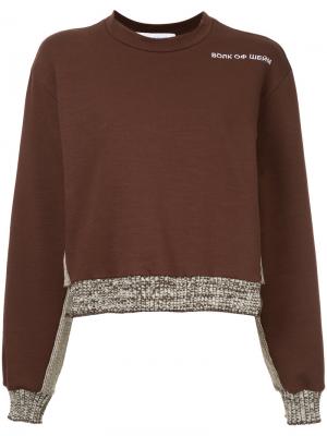 Contrast hem and cuff sweatshirt Walk Of Shame. Цвет: коричневый
