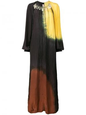 Длинное расклешенное платье Marni. Цвет: черный