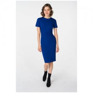 Платье-футляр длины миди с коротким рукавом АДЛ 12426644004 Синий 40 adL. Цвет: синий