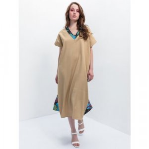Платье, размер 170-(88-92)-(96-100)/ M/ 44-46, синий, зеленый ARTWIZARD. Цвет: белый/черный/бирюзовый