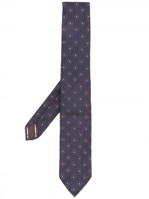 Delloglio жаккардовый галстук с цветочным узором Dell'oglio. Цвет: синий