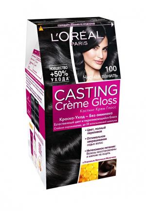 Краска для волос LOreal Paris L'Oreal Casting Creme Gloss без аммиака, оттенок 100, Черная ваниль