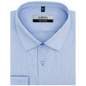 Рубашка, размер 174-184/43, голубой GREG. Цвет: голубой