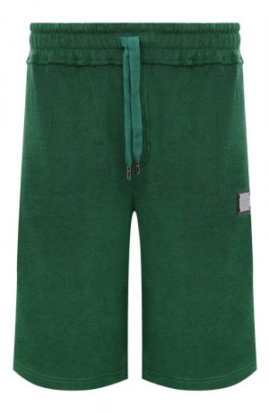 Хлопковые шорты Dolce & Gabbana. Цвет: зелёный
