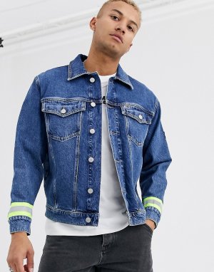 Джинсовая куртка со светоотражающими полосками -Синий Tommy Jeans