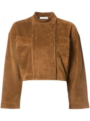 Укороченный пиджак J.W.Anderson. Цвет: коричневый