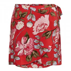 Женская короткая юбка с запахом и цветочным принтом PIECES