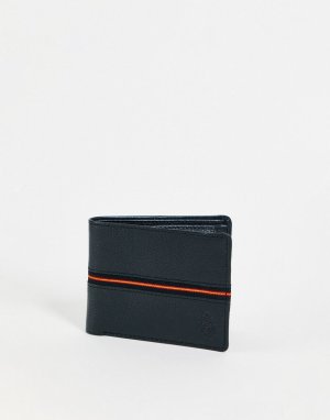 Кожаный складной бумажник -Черный цвет Luke