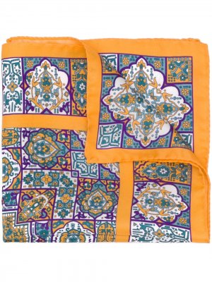 Mosaic print foulard Eredi Chiarini. Цвет: синий