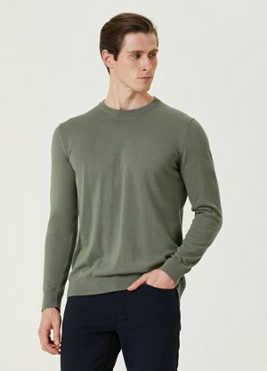 Темно-зеленый свитер comfort fit strauss Bluemint. Цвет: зеленый
