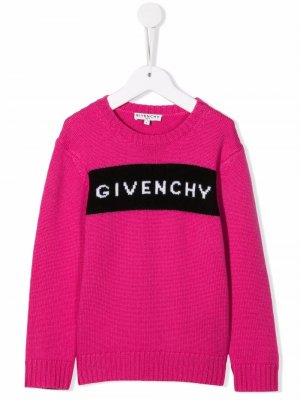 Джемпер с логотипом Givenchy Kids. Цвет: розовый