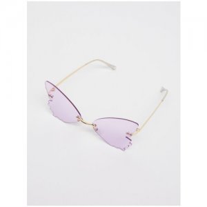 Солнцезащитные очки без оправы, цвет Лиловый, размер No_size Zolla