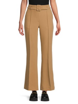 Расклешенные брюки с поясом , цвет Camel Ellen Tracy