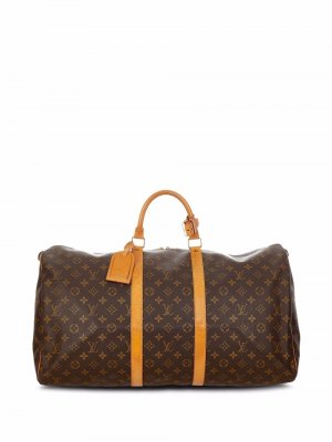 Дорожная сумка Keepall 55 1997-го года Louis Vuitton. Цвет: коричневый