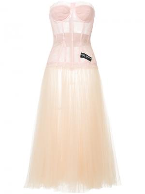 Tulle bustier dress Dolce & Gabbana. Цвет: розовый и фиолетовый