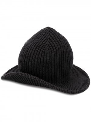 Ребристая шляпа AMI Paris. Цвет: черный
