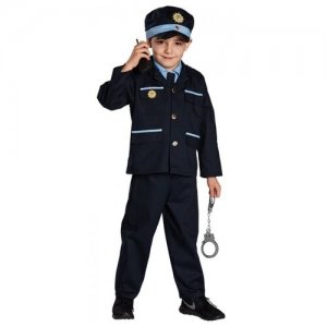 Детская униформа полицейского (9331) 116 см RUBIE'S. Цвет: черный