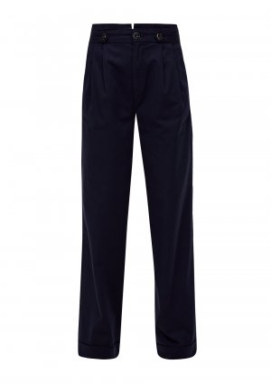 Широкие брюки со складками спереди S.Oliver, темно-синий s.Oliver