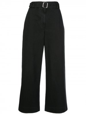 Укороченные брюки с поясом Proenza Schouler White Label. Цвет: черный