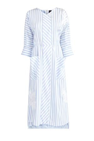 Платье-рубашка в стиле спортишик с кружевной вышивкой LORENA ANTONIAZZI